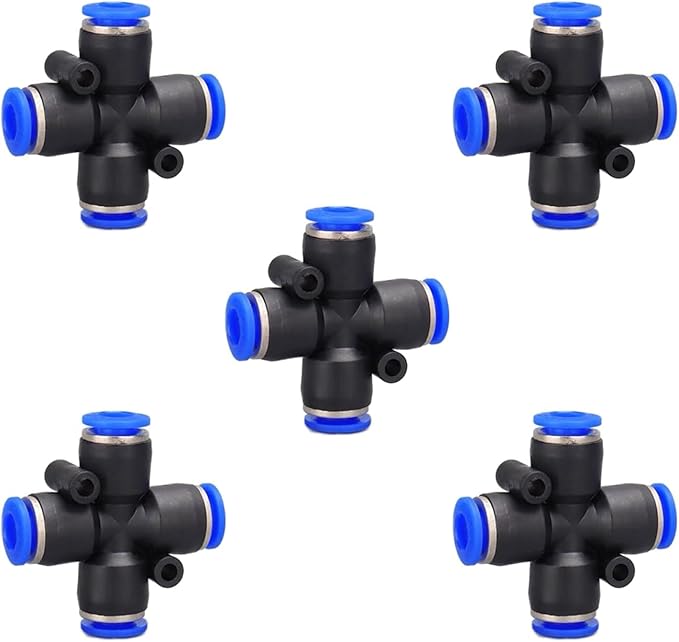 4 way 3/8 OD Push to connect Fittings, push to connect air fittings, 4-way air by ROZESAZZ