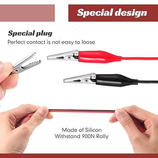 EBOOT 4 Pcs Alligator Clips Electrical, 40 Inches Test Leads - Image 5