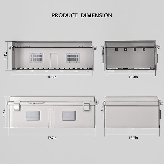 Electrical Junction Box, Ventilated Design, Cable Grommets, Indoor/Outdoor Use - Image 6