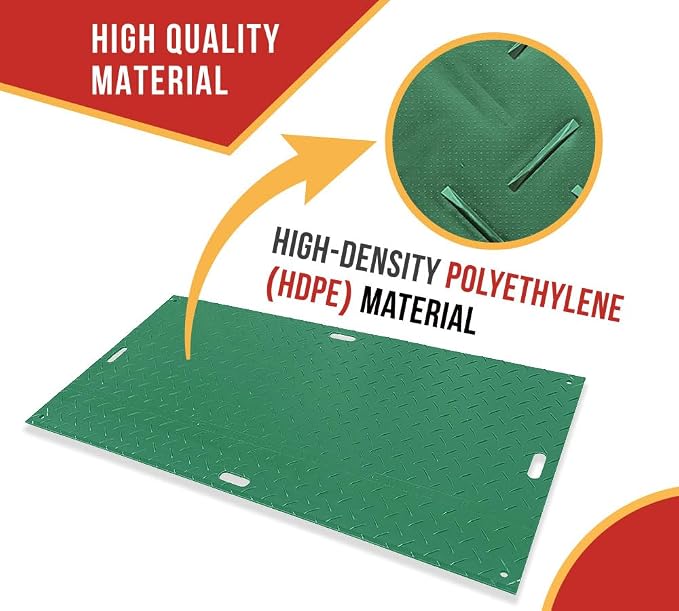 5 Pk 4' x 8' Green Ground Protection Mats - Image 5