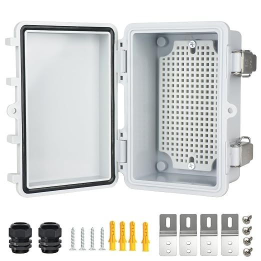 Electrical Junction Box, IP67 Waterproof Outdoor Box ABS Plastic Enclosure by Qukipet
