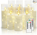 Nimiko Flickering Flameless LED Candles, Acrylic LED Pillar Candles by Nimiko