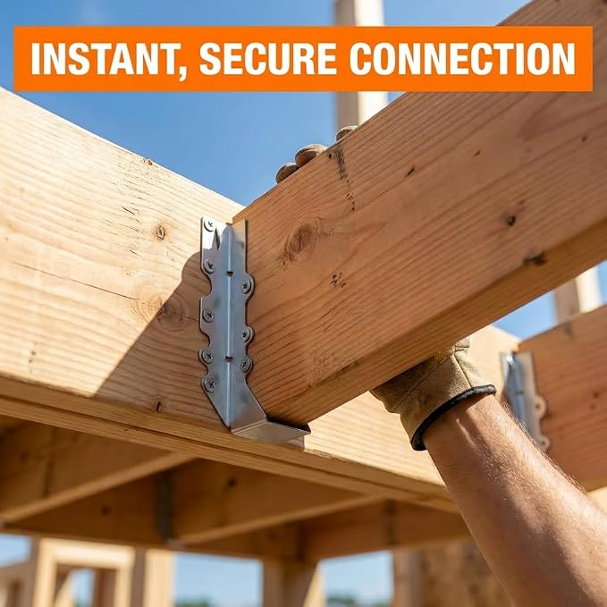25 Pack 2x10 Joist Hangers, 18 Gauge Galvanized Face Mount | Wood connectors - Image 7