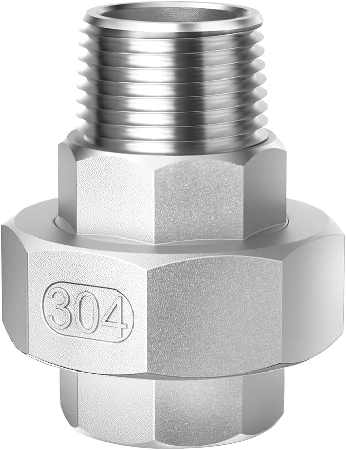 ChillWaves 304 Stainless steel Cast Pipe Fitting, Union，1-1/2" NPT Male x by VisittheCHILLWAVES