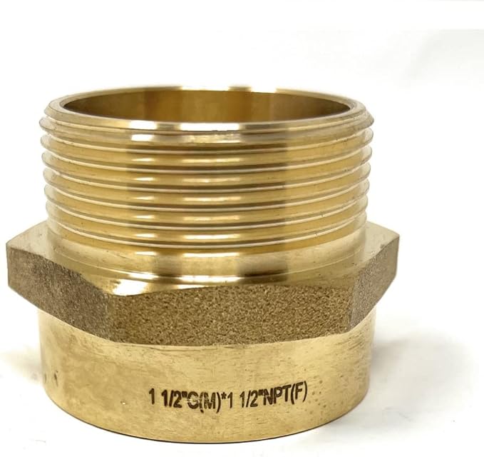 Cascada Lead-Free Brass Adapter | G Thread British BSPP Male to NPT Female) - Image 2