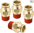 DOT Approved Male Straight Brass Union 1/2" Tube x 3/8" NPT, Quick Connect Union by BOERAY
