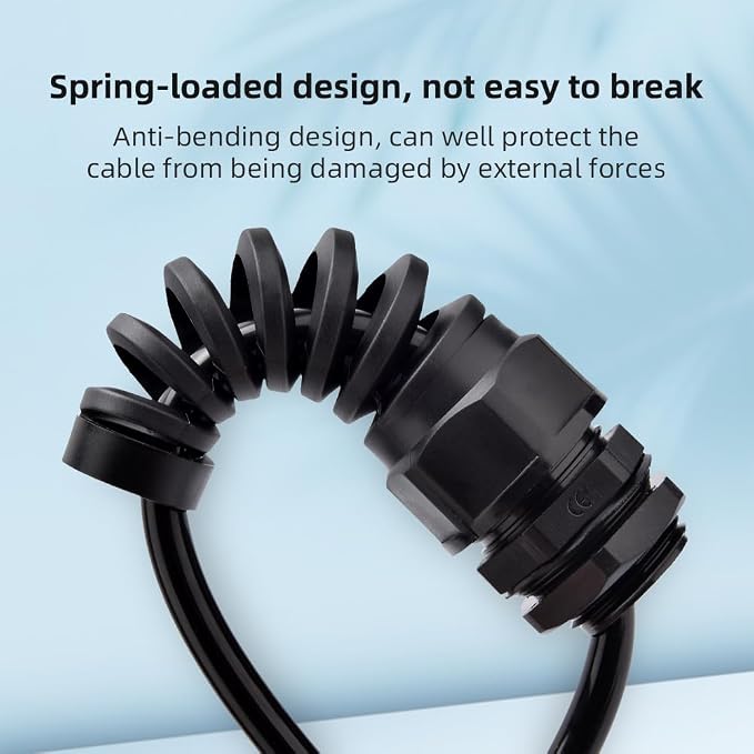 Strain Relief Cord Connector, CGELE 5 Pack NPT 1/2" Waterproof Cable Gland Cord - Image 4