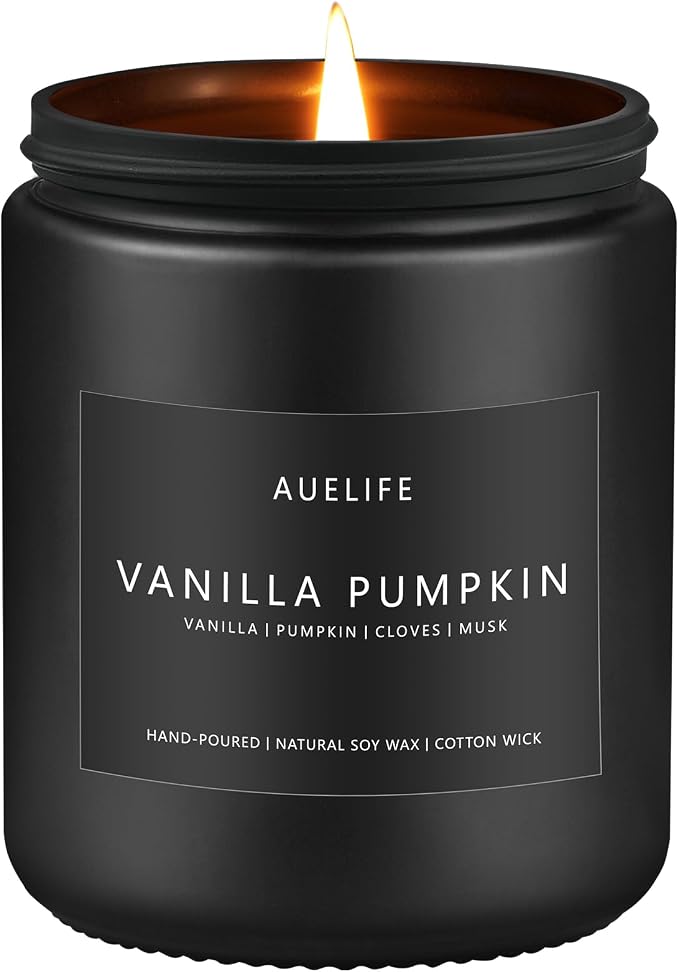 Fall Candle, Vanilla Pumpkin Scented by Auelife