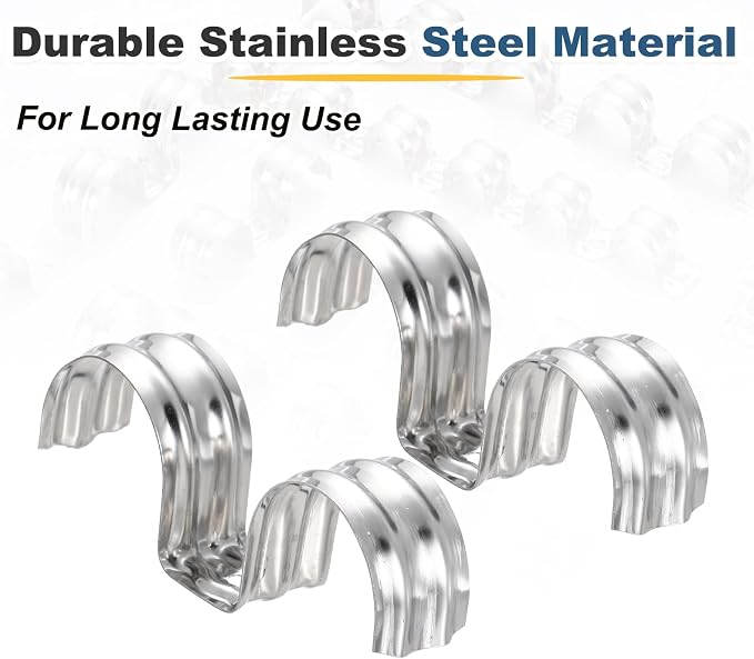 MECCANIXITY 52pcs Conduit Clamp 1 1/4 Inch 32mm, 2 Hole Stainless Steel Pipe - Image 3
