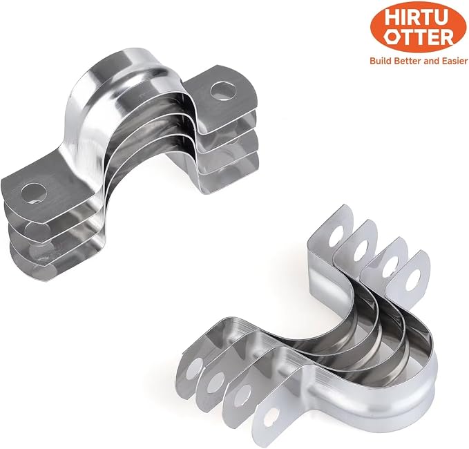 100 PCS 13/16 Inch, 304 Stainless Steel Extra Wide Pipe Clamps, Heavy-Duty Two - Image 4