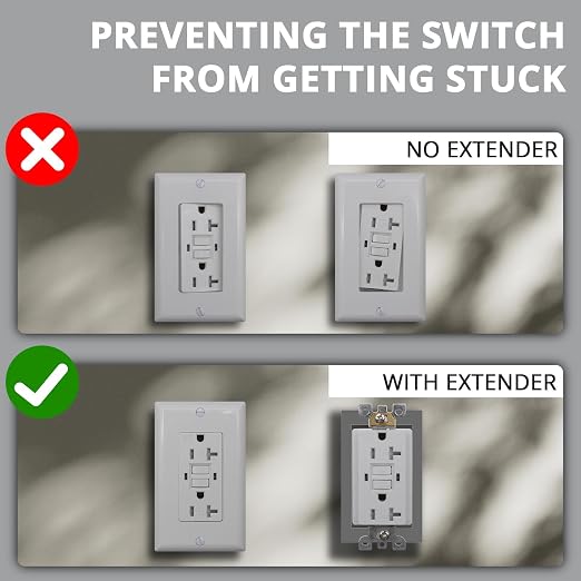 ABS 1/2 Inch Outlet Box Extender, Single Gang, 5 Pack | Single Gang Outlet Box - Image 5