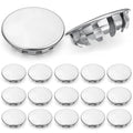 Hicarer 15 Pack Fit 1" Hole Metal Hole Plugs, Nickel-Plated Steel Snap-in Cover by Hicarer