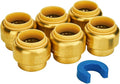 6-Pack Push Fit End Cap, 3/4-Inch Push-to-Connect Brass Fittings | Plumbing by SUNGATOR