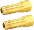 ChillWaves Brass Pipe Fitting, Long Nipple Pipe 3/8" NPT Male x 3/8" NPT Female by VisittheCHILLWAVES