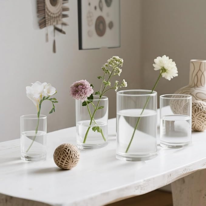 48pcs Glass Vase Cylinder for Centerpieces 4, 6Inch Tall Small Flower Glass - Image 5