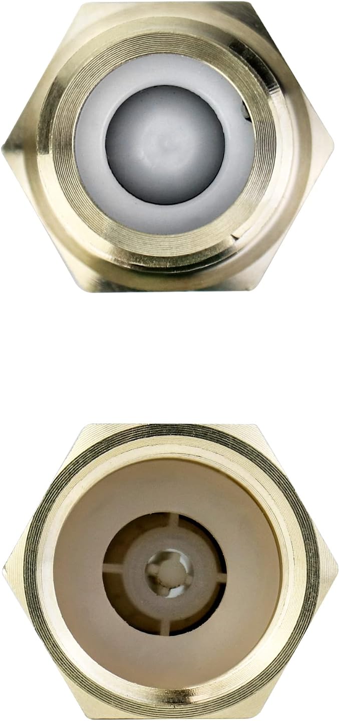 QWORK Brass One-way Check Valve, 1/2 inch Male G Thread to 1/2 inch Female G - Image 3