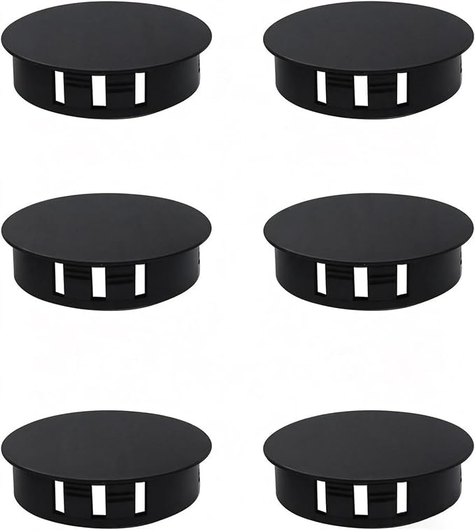 6 Pcs Plastic Hole Plug for Round Holes 1-1/2" Snap in Locking Hole Plugs Round by OZXNO