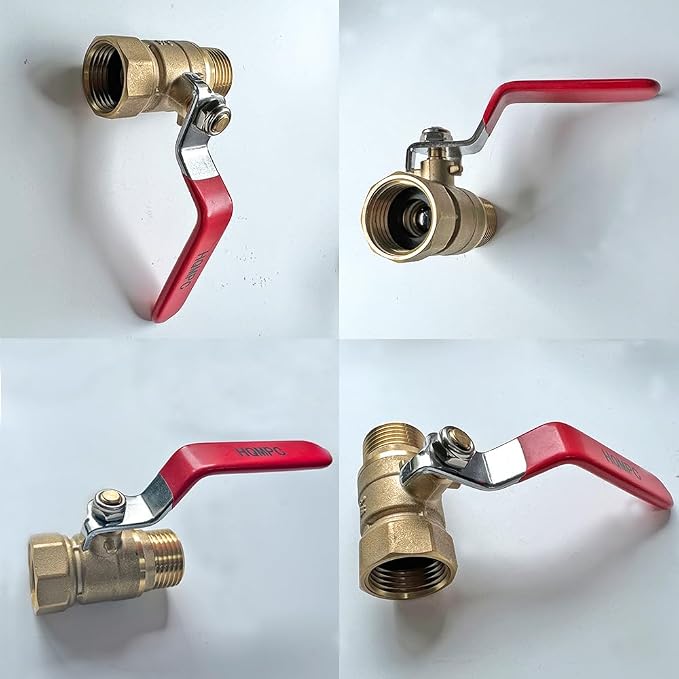 Garden Brass Shut Off Valve Ball Valves 3/4" GHT Hose Shut Off valve Hose - Image 6