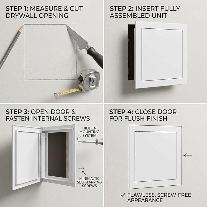 Access Panel 150x225 mm, Magnetic Inspection Hatch - Image 5