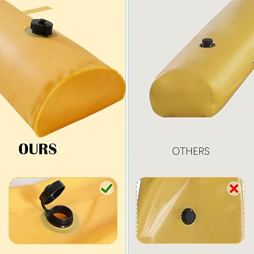 4 Pack 6 ft Flood Barrier for Home, Reusable Outdoor Water Barriers, Water - Image 3