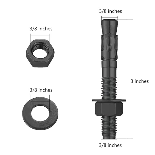Wensilon 100Pcs 3/8x3 Inch Standard Fasteners - Image 5