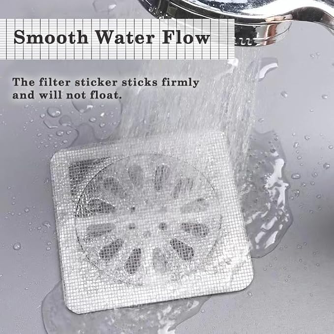 Disposable Hair Drain Stickers, Disposable mesh Cover Sewer Filter Screen - Image 3