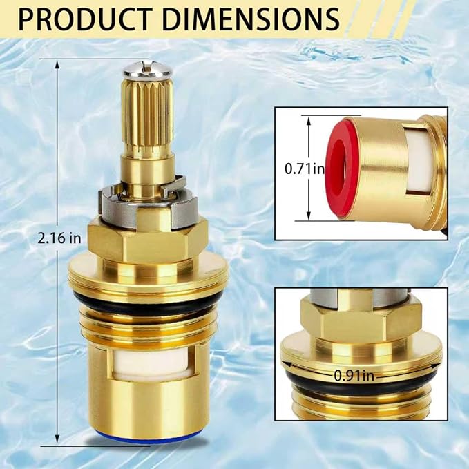 2 Pack Faucet Cartridge for Kohler K-GP77005-RP K-GP77006-RP | Hot and cold - Image 2