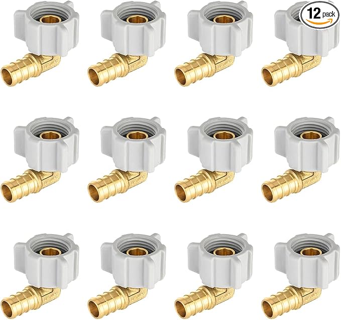 EFIELD 1/2" Pex x 1/2" Female NPT Swivel Elbow | Brass Barb Crimp Fittings by EFIELDPEXTUBING