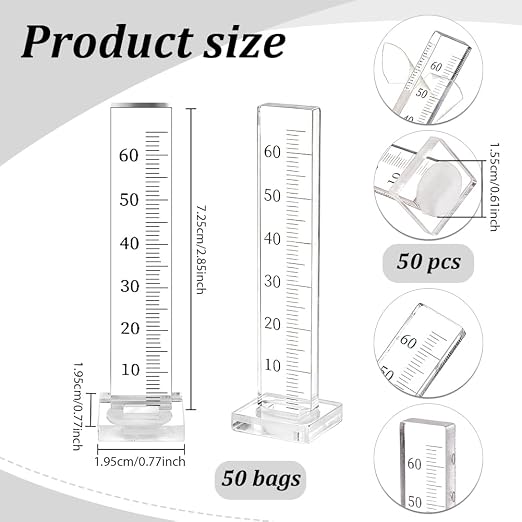 AHANDMAKER 50pcs Self Leveling Pins Tile Leveling System Kit Clear Acrylic - Image 2