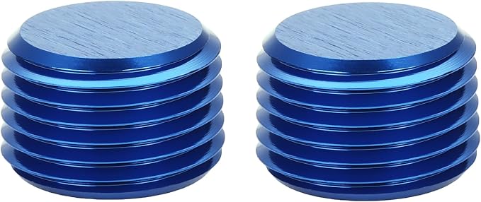 1/16 NPT Male Thread Allen Head Socket Pipe Plug Fitting Aluminum Blue - Image 4