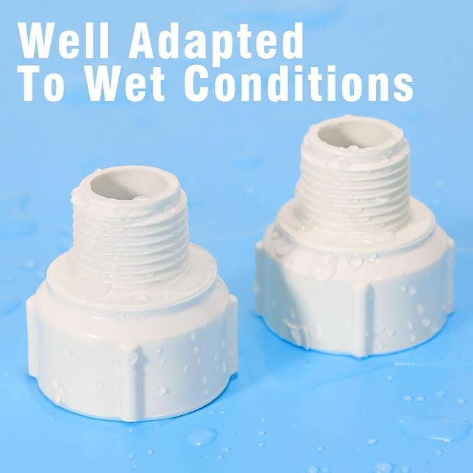 16 Pack 1/2 Inch Male to 3/4 Inch Female Thread PVC to Garden Hose Adapter - Image 3