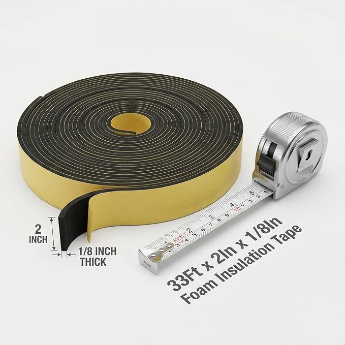 QWORK Pipe Wrap Insulation, Waterproof Foam Insulation Tape Adhesive - Image 2