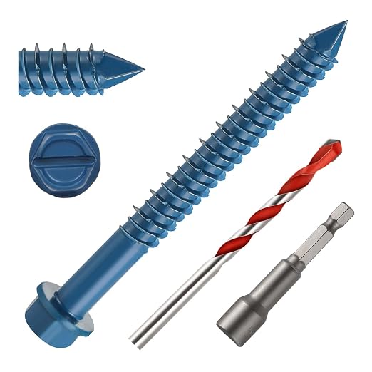 3/16" x 2-3/4" Concrete Screws, by Unknown