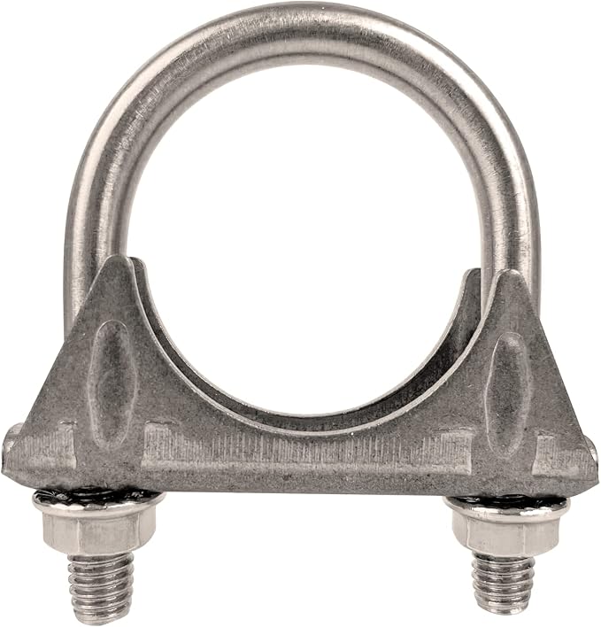 Heavy Duty 1.75" 1-3/4 Inch Exhaust U Bolt Clamp Stainless | 8.5mm Thick Rod by eLifecenter