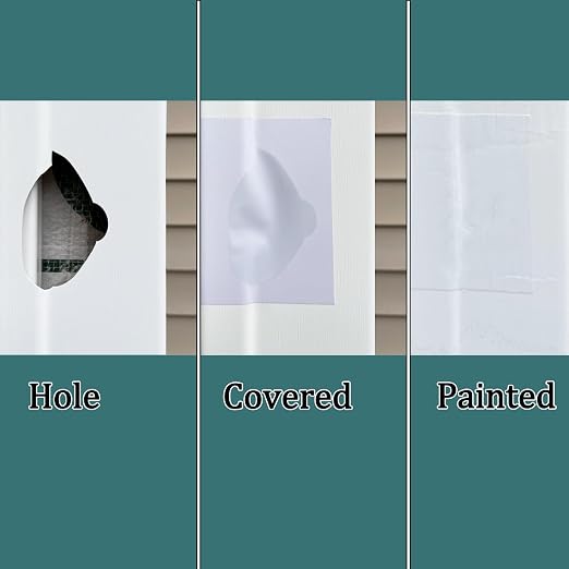 Vinyl Siding Repair Kit 6Pcs 6.3X4.75Inch Self-Adhesive Vinyl Siding Patch PVC - Image 2