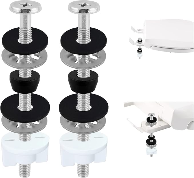 2PCS Universal Toilet Seat Bolts Kit, 3 Inches, Stainless Steel Made by Greatcomfortathome