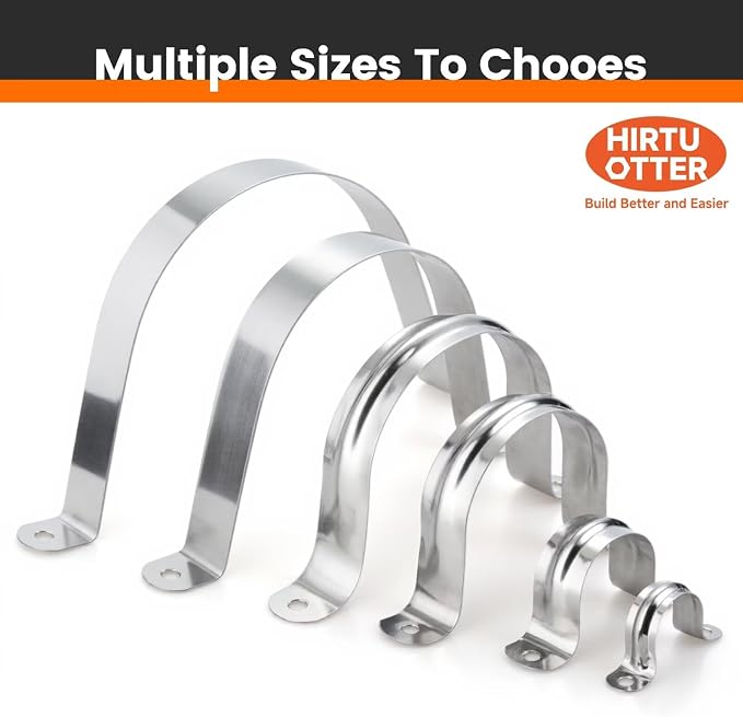 100 PCS 13/16 Inch, 304 Stainless Steel Extra Wide Pipe Clamps, Heavy-Duty Two - Image 5