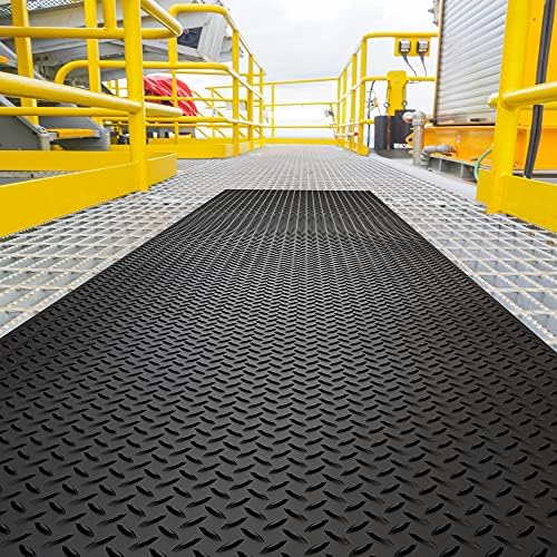 Workforce Vinyl Diamond Plate Commercial Grade Matting, Heavy Duty Floor Mat - Image 3