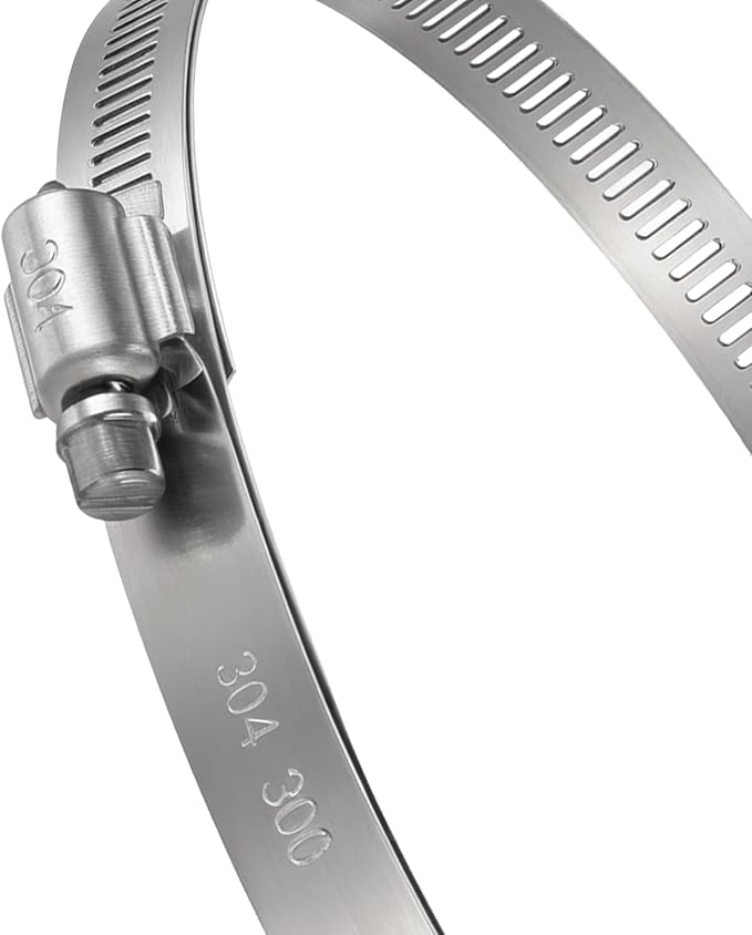Boao Adjustable 304 Stainless Steel Duct Clamp Hose Clamp, 16 Pieces, 8 Inch - Image 3