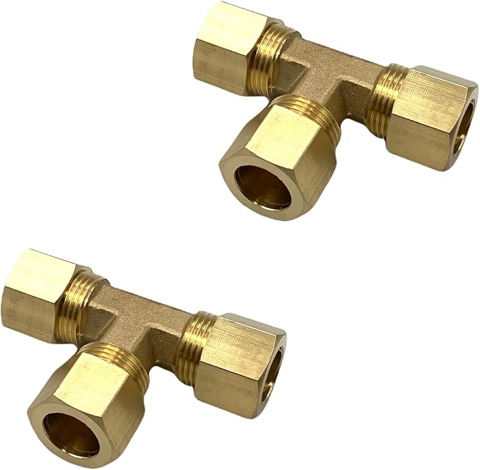 2 Pcs 1/2'' Brass Elbows, 1/2 Inch x 1/2 Inch x 1/2 Inch Brass Compression Tube - Image 4