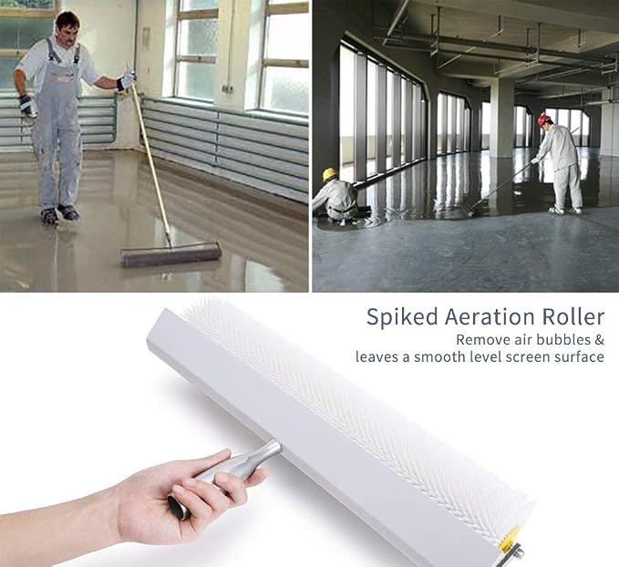 Spiked Roller for Self Leveling Concrete & Epoxy Floors - 21mm Spikes 500x100mm - Image 5