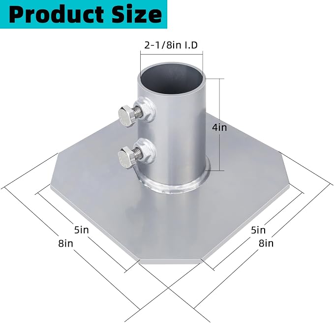 2 Pack Stationary Dock Bottom Pad, Stationary Dock Base Plate, Floating Dock - Image 2