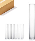 WGVI Quality Thick Weighted Tall Clear Cylinder Glass Vases, Flower Arrangement by WGVInternational-OpusGlassware
