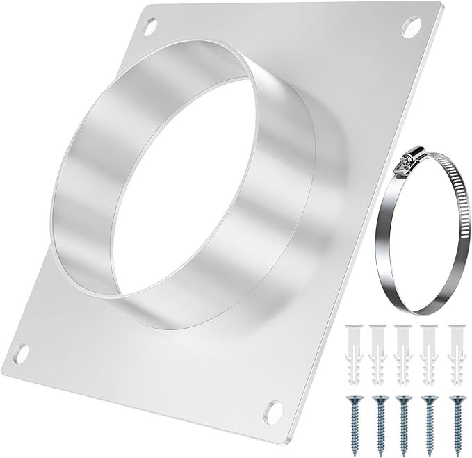 6 Inch Duct Flange, Galvanized Steel Square Duct Connector Flange, Dryer Vent by Home