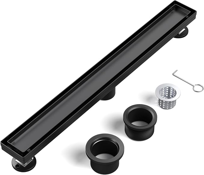 EXF Linear Shower Drain 36 Inch Matte Black by EXF