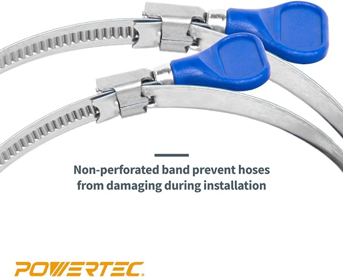 POWERTEC 70249 5 Inch Key Hose Clamp, Thumb Screw Key Adjustable Stainless - Image 3