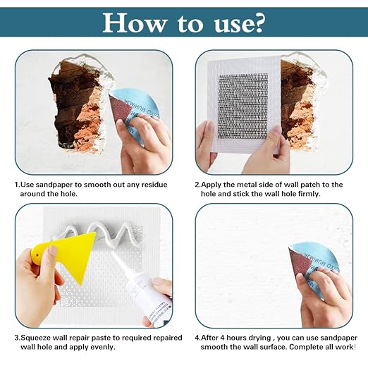 5'' by 5'' Drywall Patch Kit, Large Hole Patch - Image 5