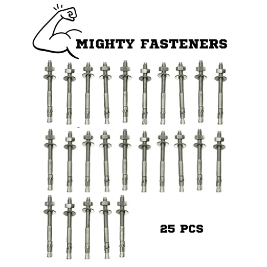 Mighty Fasteners Wedge Anchors – Heavy-Duty 304 Stainless Steel Expansion Bolts - Image 2