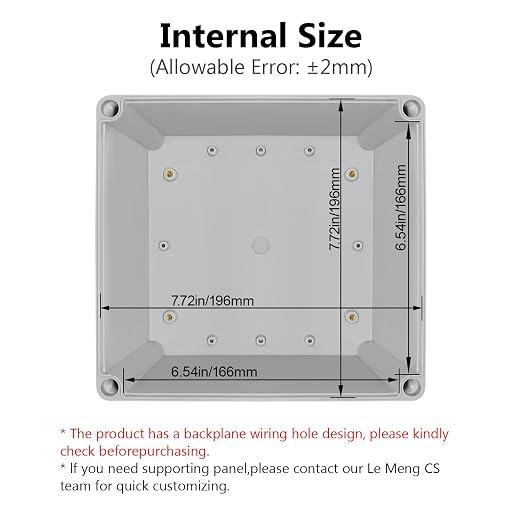 Waterproof Dustproof IP67 Junction Box DIY Case Enclosure Gray 7.9 x 7.9 x 5.1 - Image 3