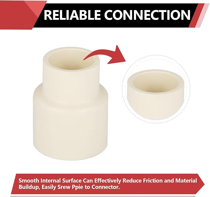 50 Pack EFIELD CPVC Coupling Adapter Fittings, 3/4" Slip x 1/2" Slip | Socket - Image 4